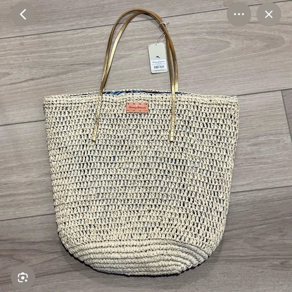 Tommy Bahama Sunchaser Straw Tote NWT - Picture 11 of 11